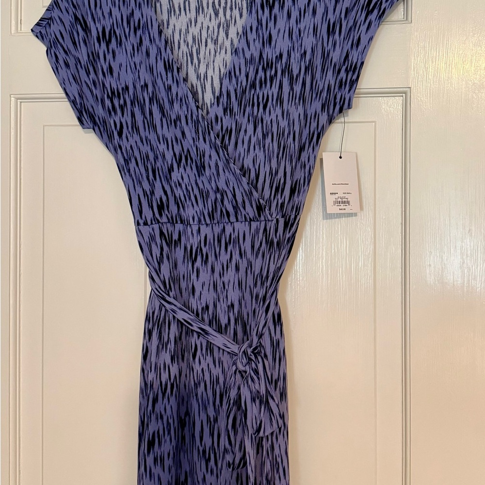 Nine West Purple and Black Midi Dress
